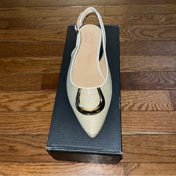 Naturalizer Bixby 2 Slingback Pumps Tan Straw Women’s Size 6 - Picture 4 of 11